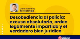 Desobediencia al policía: excusa absolutoria, orden legalmente impartida y el verdadero bien jurídico