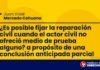 ¿Es posible fijar la reparación civil cuando el actor civil no ofreció medio de prueba alguno? A propósito de una conclusión anticipada parcial