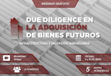 Webinar gratuito: «Due diligence en la adquisición de bienes futuros: Infraestructura e Inversión inmobiliaria»