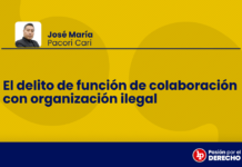 El delito de función de colaboración con organización ilegal
