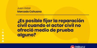 ¿Es posible fijar la reparación civil cuando el actor civil no ofreció medio de prueba alguno? A propósito de una conclusión anticipada parcial