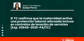 El TC reafirma que la maternidad activa una protección laboral reforzada incluso en contratos de locación de servicios (Exp. 03645-2025-PA/TC)