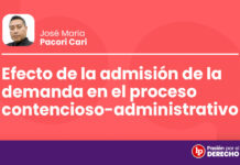 Efecto de la admisión de la demanda en el proceso contencioso-administrativo