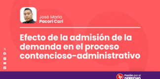 Efecto de la admisión de la demanda en el proceso contencioso-administrativo