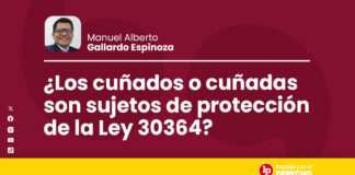 ¿Los cuñados o cuñadas son sujetos de protección de la Ley 30364?