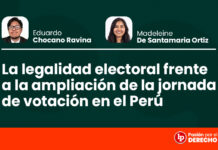 La legalidad electoral frente a la ampliación de la jornada de votación en el Perú