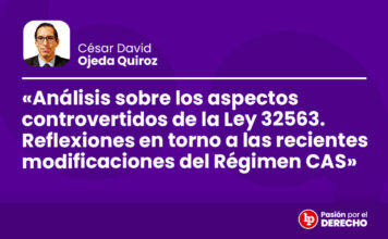 Análisis sobre los aspectos controvertidos de la Ley 32563. Reflexiones en torno a las recientes modificaciones del Régimen CAS