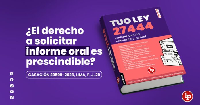 Banner post juris administrativo_el derecho a solicitar informe oral es prescindible_tuo ley27444