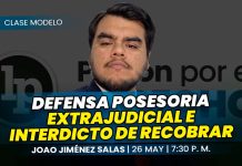 Clase modelo sobre Defensa posesoria extrajudicial e interdicto de recobrar. Llena el formulario para recibir las diapositivas