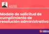 Modelo de solicitud de cumplimiento de resolución administrativa