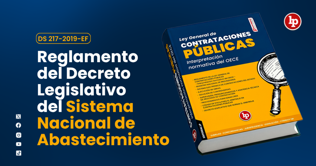 Reglamento del Decreto Legislativo del Sistema Nacional de Abastecimiento - LPDerecho