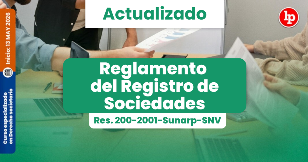 Reglamento del Registro de Sociedades - LPDerecho