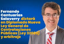 ÚLTIMO: Fernando Cantuarias Salaverry dictará en Diplomado Nueva Ley General de Contrataciones Públicas (Ley 32069), arbitraje y JPRD