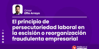 El principio de persecutoriedad laboral en la escisión o reorganización fraudulenta empresarial